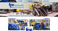 Desktop Screenshot of fpe-hydraulik.de