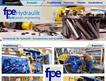 Tablet Screenshot of fpe-hydraulik.de